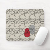 Tapis De Souris Crânes - Bone White et Bat Black (Avec souris)