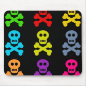 Tapis De Souris Crânes colorés (Devant)