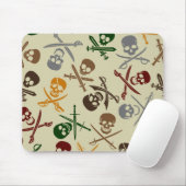 Tapis De Souris Crânes de pirate avec les épées croisées (Avec souris)