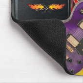 Tapis De Souris Crânes flamboyants et ampère Mousepad de guitare (Coin)
