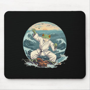 Tapis De Souris Crapaud de karaté Taekwondo Plage Coucher de solei