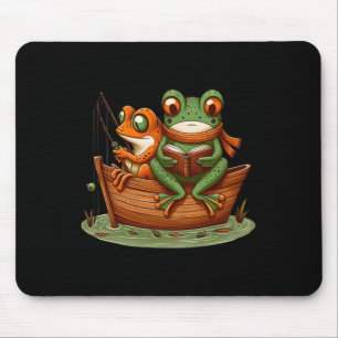 Tapis De Souris Crapaud grenouille drôle pêche livre clic vintage