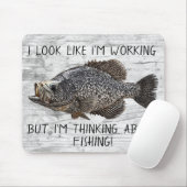 Tapis De Souris Crappie Panfish Fishing Work Funer Angler Cool (Avec souris)