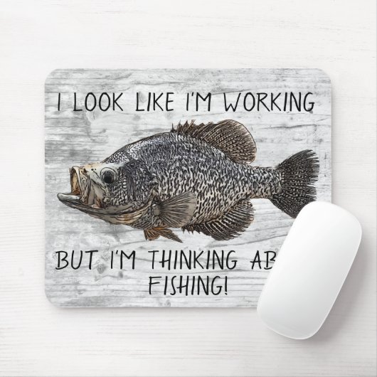 Tapis De Souris Crappie Panfish Fishing Work Funer Angler Cool (Avec souris)
