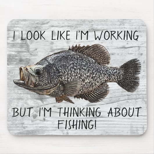 Tapis De Souris Crappie Panfish Fishing Work Funer Angler Cool (Devant)