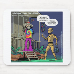 Tapis De Souris Crash Test Hippie Funny
