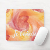 Tapis De Souris Cravate-Dye flamme rouge orange peint Aquarelle d' (Avec souris)