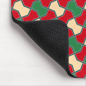 Tapis De Souris Cravate islamique rouge verte Bow Motif géométriqu (Coin)
