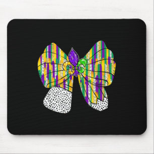 Tapis De Souris Crayon à ruban coquet Mardi Gras Fleur-de-lis Ense