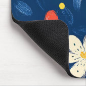 Tapis De Souris Crayon et fleurs de papillon (Coin)