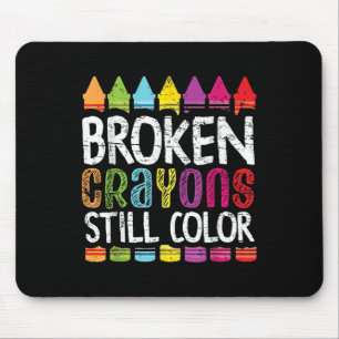 Tapis De Souris Crayons cassés Couleur encore Santé mentale S Sens