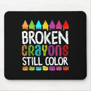 Tapis De Souris Crayons cassés Couleur encore Sensibilisation à la