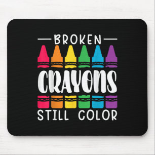 Tapis De Souris Crayons Cassés Ont Encore De La Couleur Sensibilis
