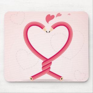 Tapis De Souris Crayons dans l'amour