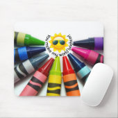 Tapis De Souris Crayons et soleil (Avec souris)