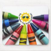 Tapis De Souris Crayons et soleil (Devant)