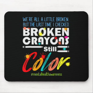 Tapis De Souris Crayons Toujours Couleur Soutien à la sensibilisat