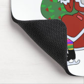 Tapis De Souris Crazy cartoon Santa Claus ice skating (Coin)