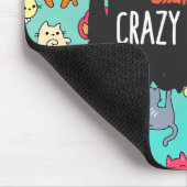 Tapis De Souris Crazy Cat Lady Cute et Playay Cat Motif (Coin)