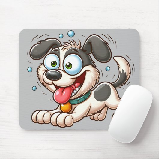 Tapis De Souris Crazy Dog (Avec souris)