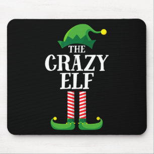 Tapis De Souris Crazy Elf Matching Family Group Christmas Party