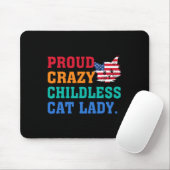 Tapis De Souris Crazy Enfless Chat Lady Kamala-harris Madame Presi (Avec souris)