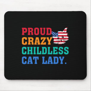 Tapis De Souris Crazy Enfless Chat Lady Kamala-harris Madame Presi