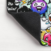 Tapis De Souris Crazy Fruits and Vegetables Graffiti Art (Coin)