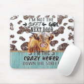 Tapis De Souris Crazy Heifer dans la rue (Avec souris)