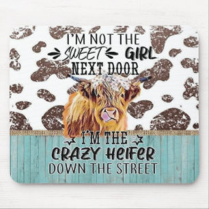 Tapis De Souris Crazy Heifer dans la rue