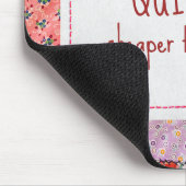 Tapis De Souris Crazy Patchwork Quilt Avec Citation Amusante (Coin)
