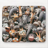 Tapis De Souris Crazy Wildlife Group (Devant)
