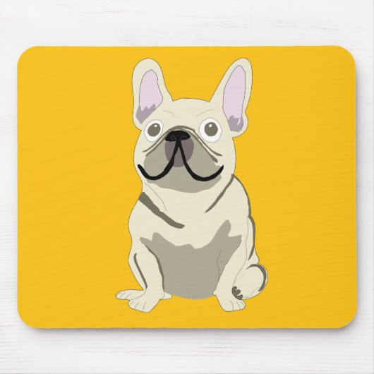 Tapis De Souris Cream French Bulldog, (Devant)