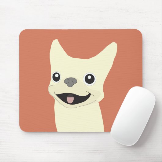 Tapis De Souris Cream French Bulldog, Terracotta (Avec souris)