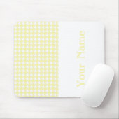 Tapis De Souris Cream Modern Houndstooth avec nom (Avec souris)