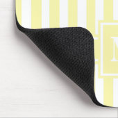 Tapis De Souris Cream Modern Stripe with monogram (Coin)