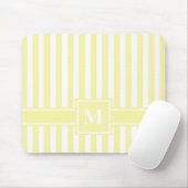 Tapis De Souris Cream Modern Stripe with monogram (Avec souris)