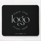 Tapis De Souris Create Your Own Custom Business Logo Modern Black (Devant)
