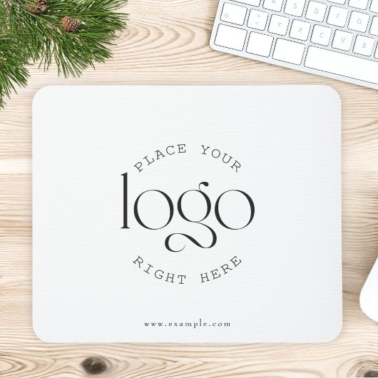 Tapis De Souris Create Your Own Custom Business Logo Modern White