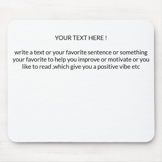 Tapis De Souris create your own text Mousepad (Devant)