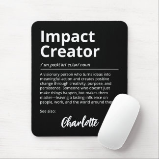 Tapis De Souris Créateur d'impact Définition Inspirante Noir