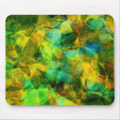 Tapis De Souris Création Abstraite Moderne de Verts Funky (Devant)