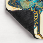 Tapis De Souris Création artistique d'une libellule complexe (Coin)