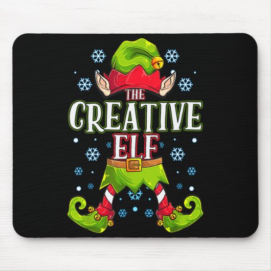 Tapis De Souris Creative Elf Matching Family Group Christmas Party (Devant)