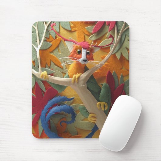 Tapis De Souris Créature dans les arbres Mousepad (Avec souris)