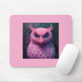 Tapis De Souris Créature hybride Murloc/Chouette rose (Avec souris)