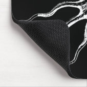 Tapis De Souris Créature illustrée noire et blanche de mer de (Coin)