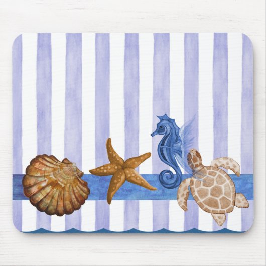 Tapis De Souris Créatures marines nautiques (Devant)