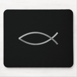 Tapis De Souris Credo Avec Style Poisson Jésus Symbole Chrétien