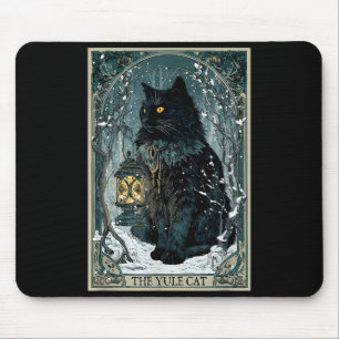 Tapis De Souris Creepmas Vintage Le Chat de Yule Carte de Tarot No
